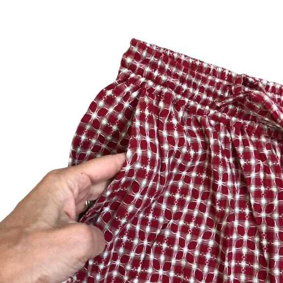 Vintage 90s Northern Reflections Pull On Gingham Flower Print Shorts M - Picture 3 of 10